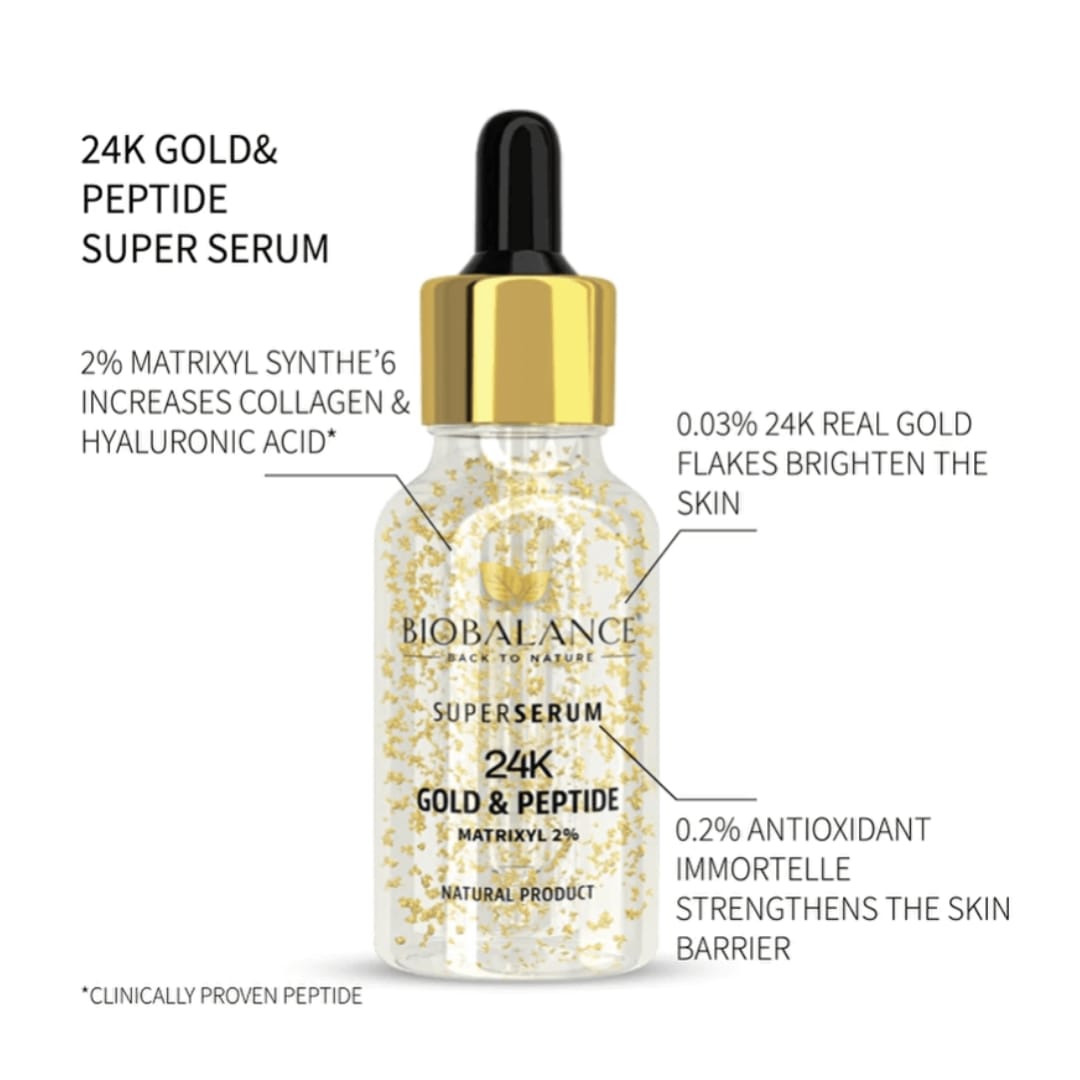 24K Gold & Peptide Matrixyl 2% Serum 30 ml | Mishisa